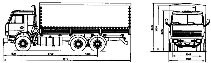 КамАЗ-53215 - Автомобиль бортовой (тент)